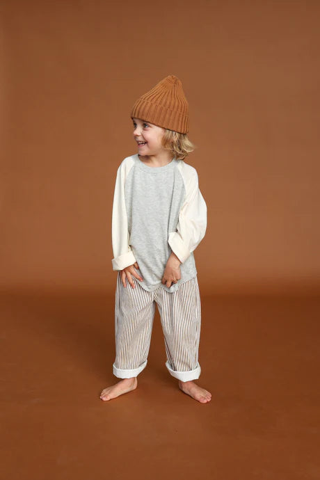 Raglan Long Sleeve Tee - Grey Marle