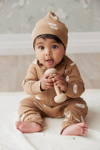 Reese Zip Onepiece - Bears Caramel Cream
