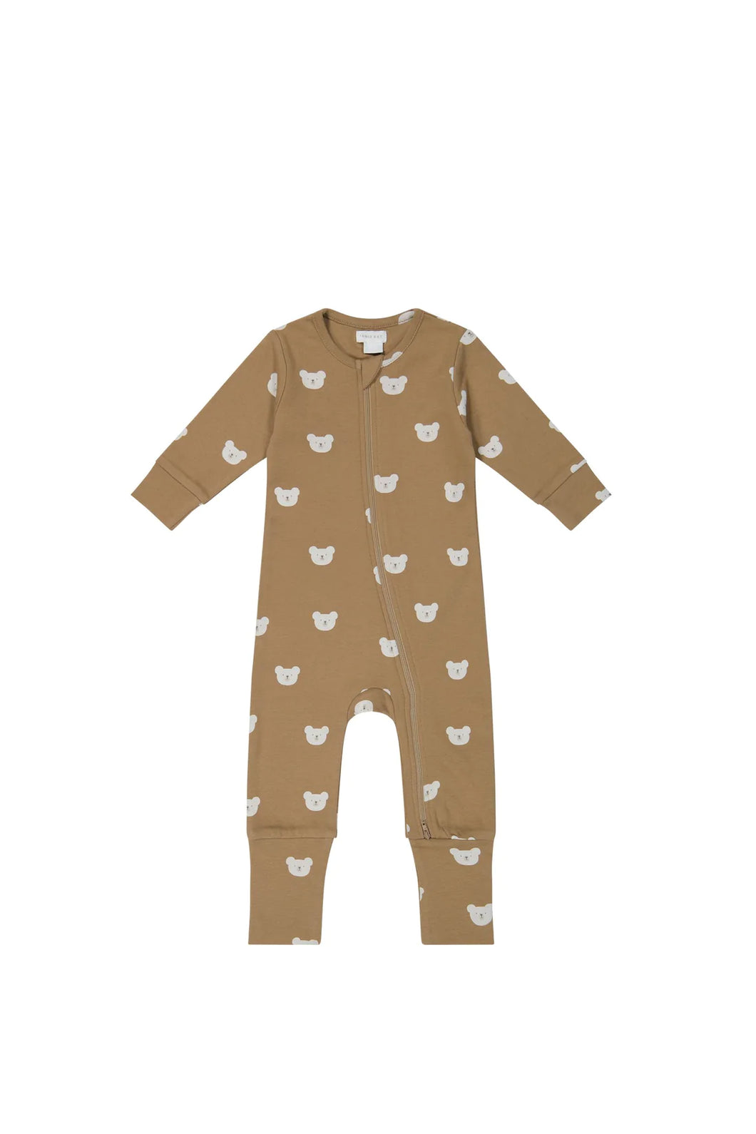 Reese Zip Onepiece - Bears Caramel Cream