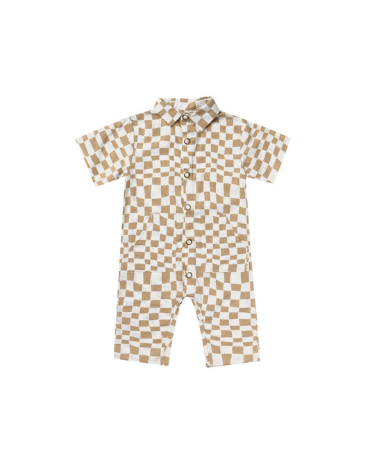 Rhett Jumpsuit - Sand Check