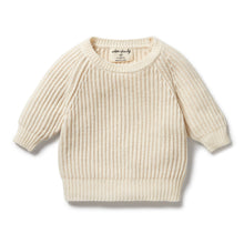 Load image into Gallery viewer, Ecru Knitted Ribbed Jumper
