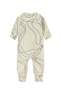 Zip Growsuit L/S - Ripple/Pine