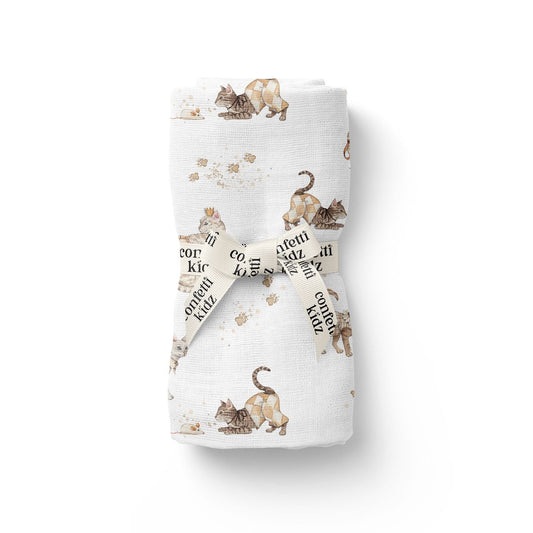 Organic Muslin Swaddle - Royal Whiskers