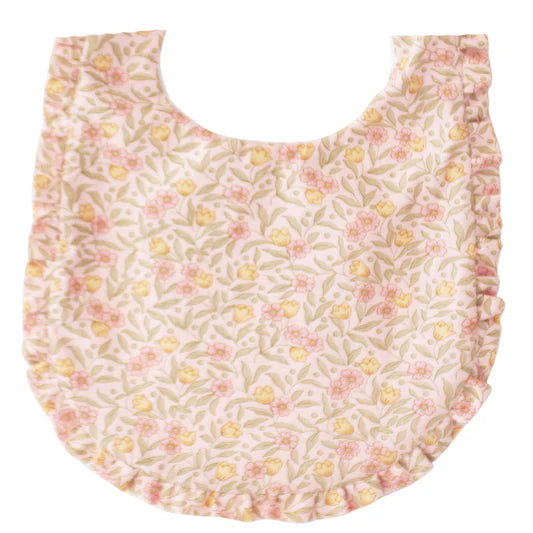 Ruffle Edge Bib Blossom Lily Pink