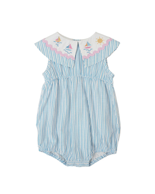 Sailor Stripe Ava Collared Romper