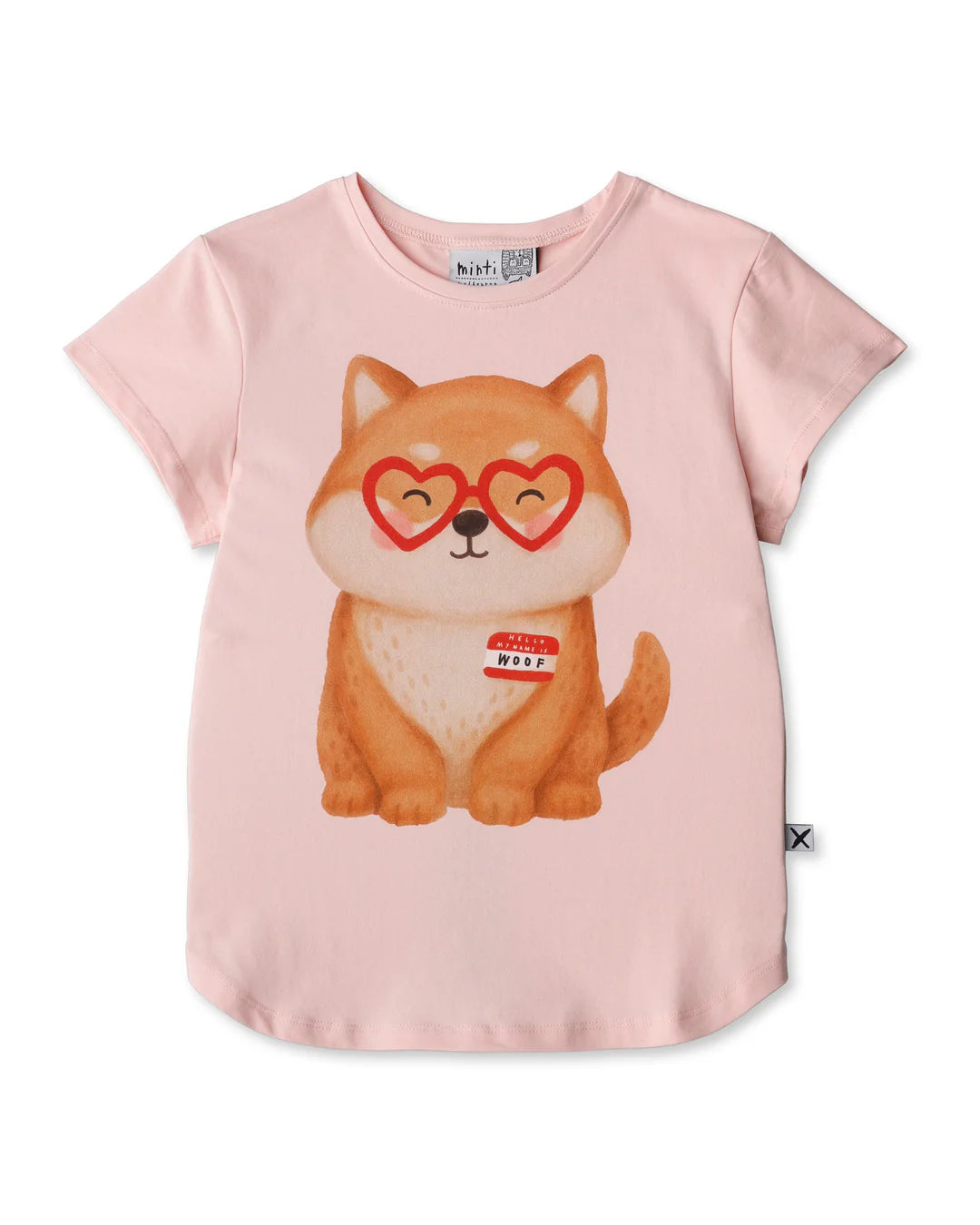 Minti Hello Shiba Tee - Pink