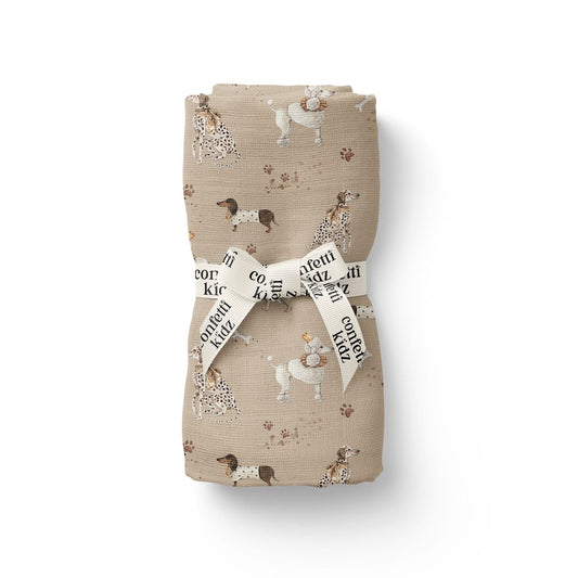 Organic Muslin Swaddle - Show Pups