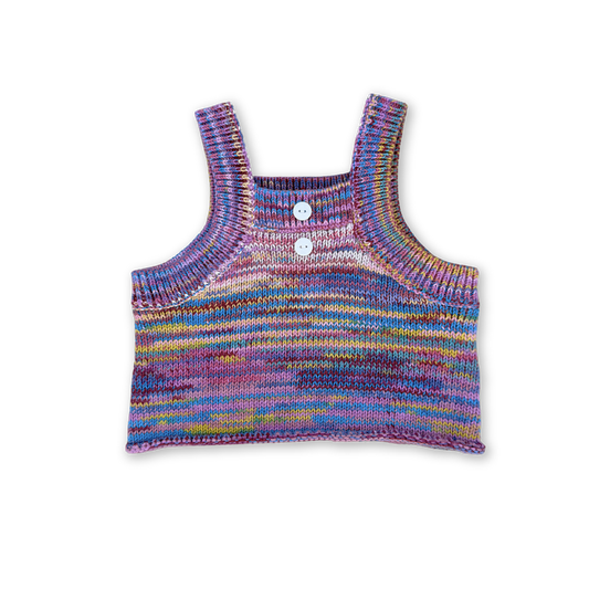Knitted Singlet Top - Rainbow