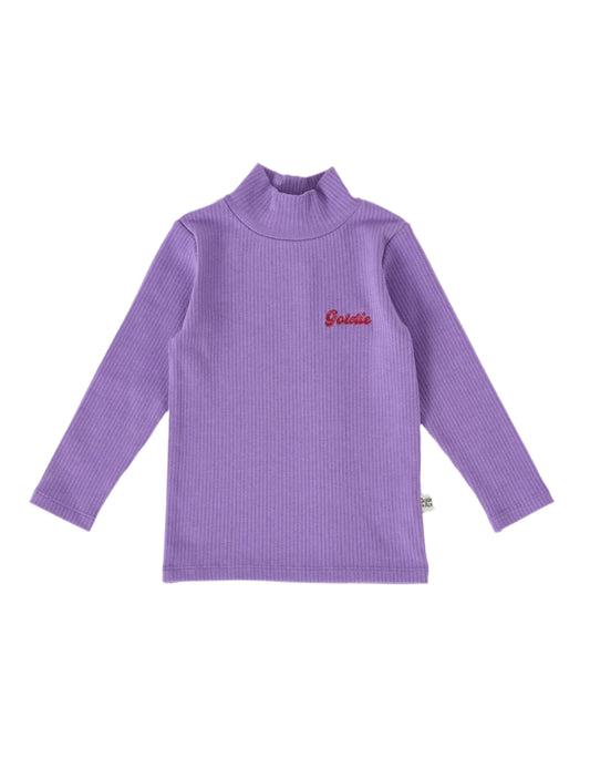 Embroidered Rib Skivvy Grape