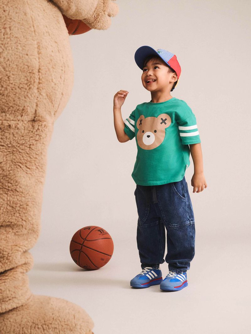 Huxbear Sporty Stripe Slouchy Tee