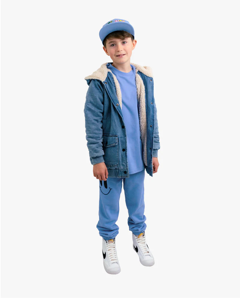 Denim Smile Bomber Jacket