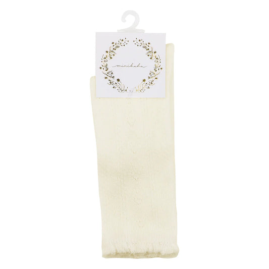 Pointelle Knee High Socks - Almond