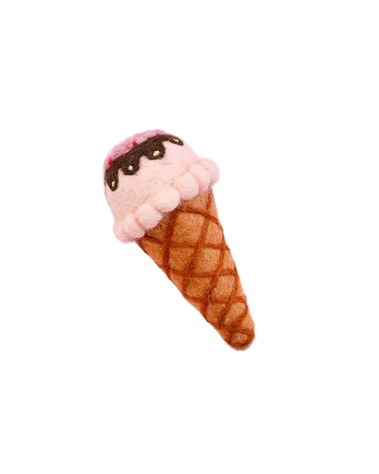 Felt Strawberry Sorbet Ice Cream