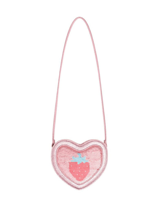 Strawberry Sequin Heart Bag