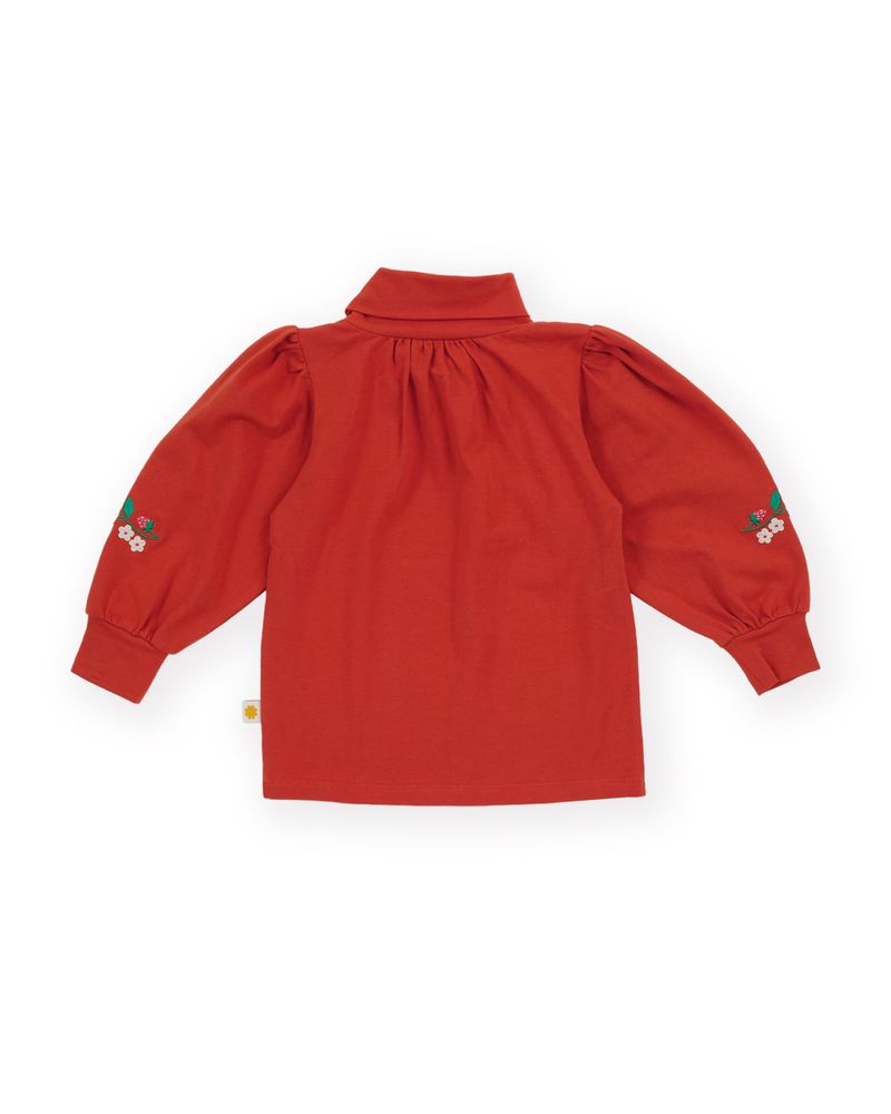 Sofia Strawberry Puff Sleeve Skivvy