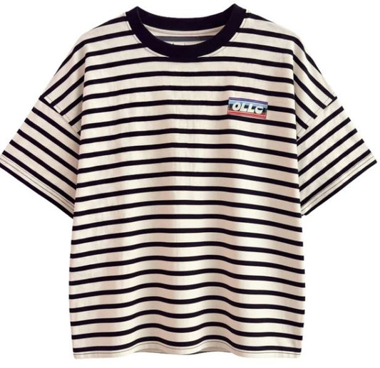 Mono Stripe Tee - Black