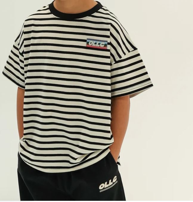 Mono Stripe Tee - Black