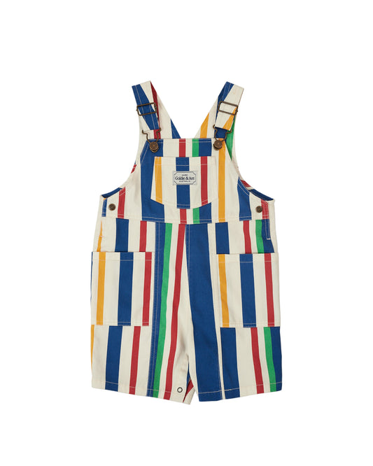 90's Bold Stripe Burton Denim Pocket Overalls