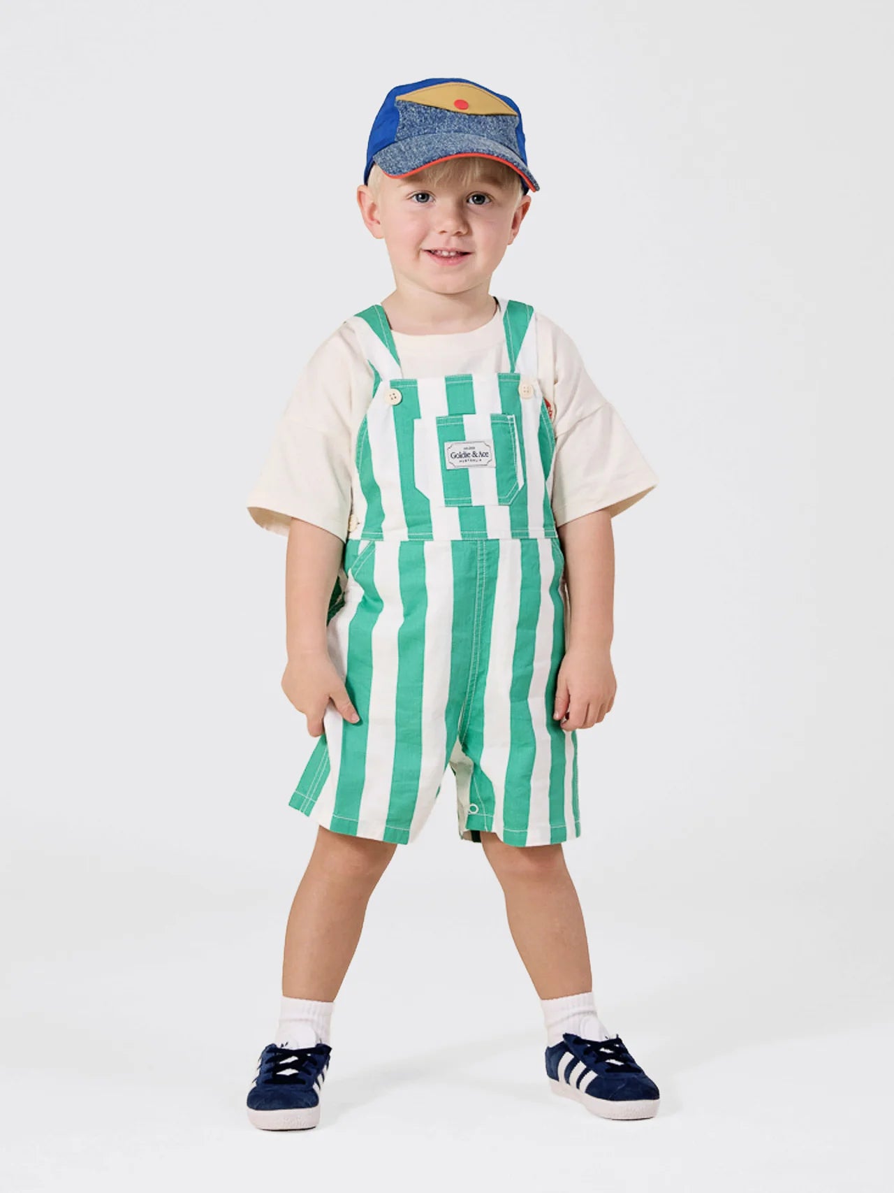Happy Stripe Button Burton Overall