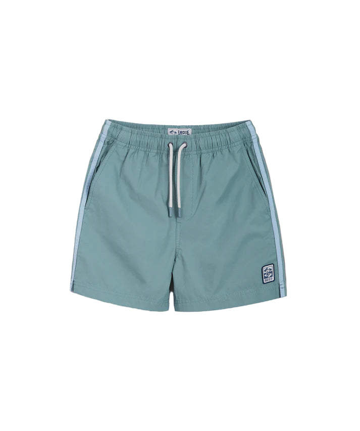 The All Day Stripe Swim Trunk - Algae