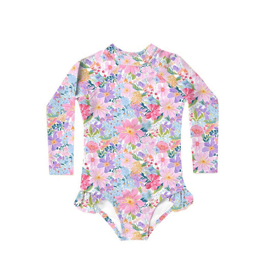 Swim Zippy L/S - Summer Blooms