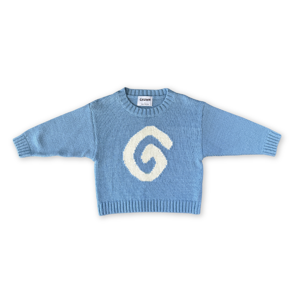 Organic Swirl Intarsia Knit Pull Over - Duck
