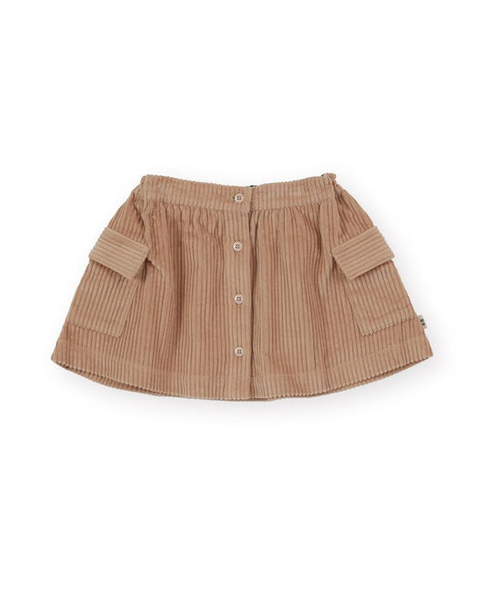 Corduroy Pocket Skirt - Tan