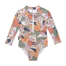 Load image into Gallery viewer, Long Sleeve Swimsuit - Tropical Floral

