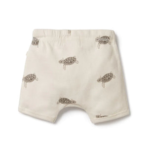 Tiny Turtle Organic Tie Front Shorts