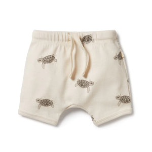 Tiny Turtle Organic Tie Front Shorts