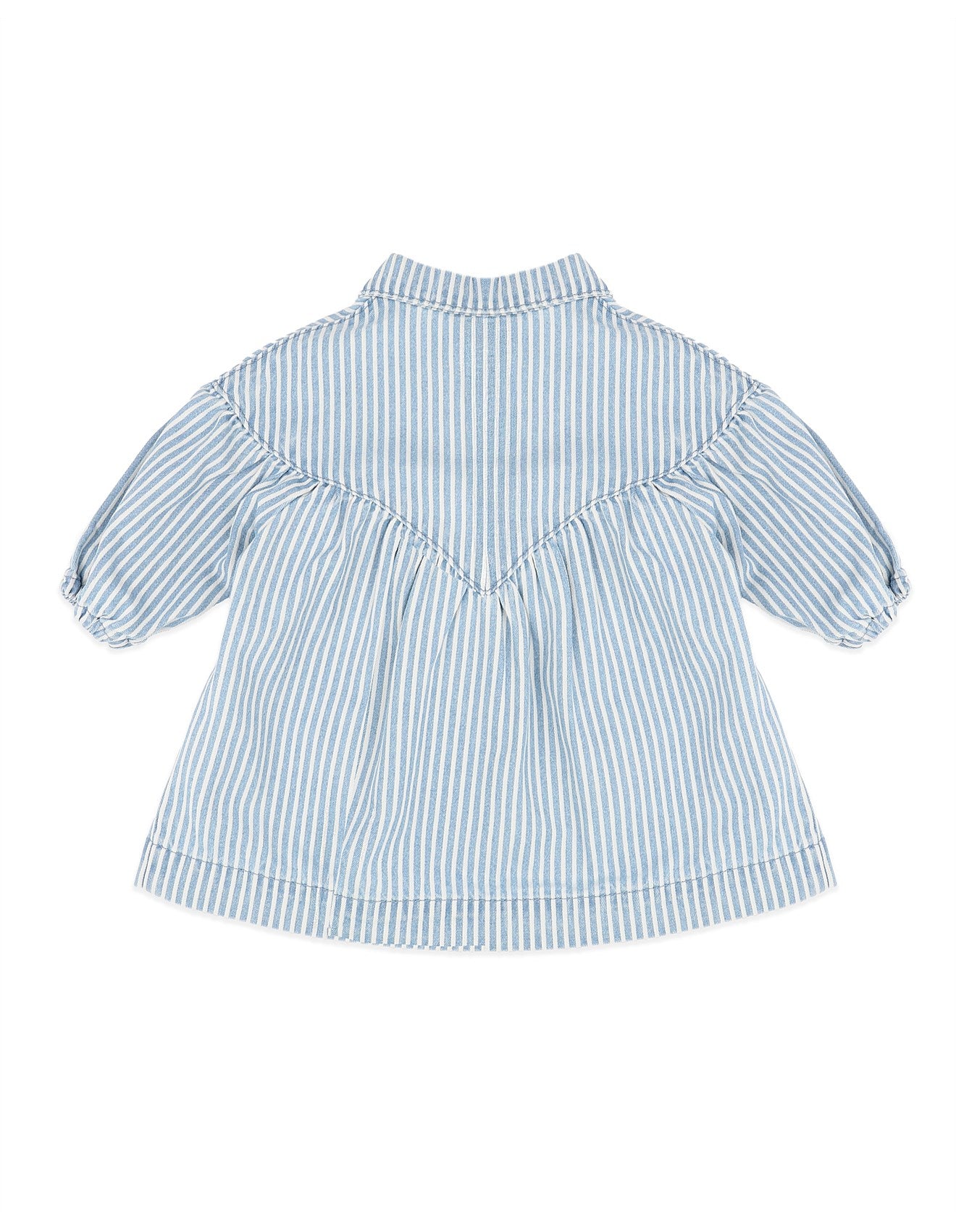 Winter Vacay Stripe Denim Dress
