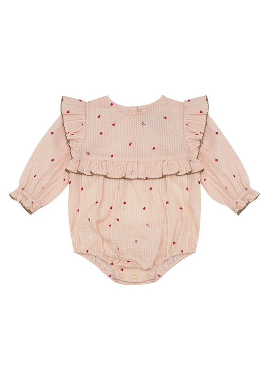 Valentine Romper - Piggy Pink Love Bug