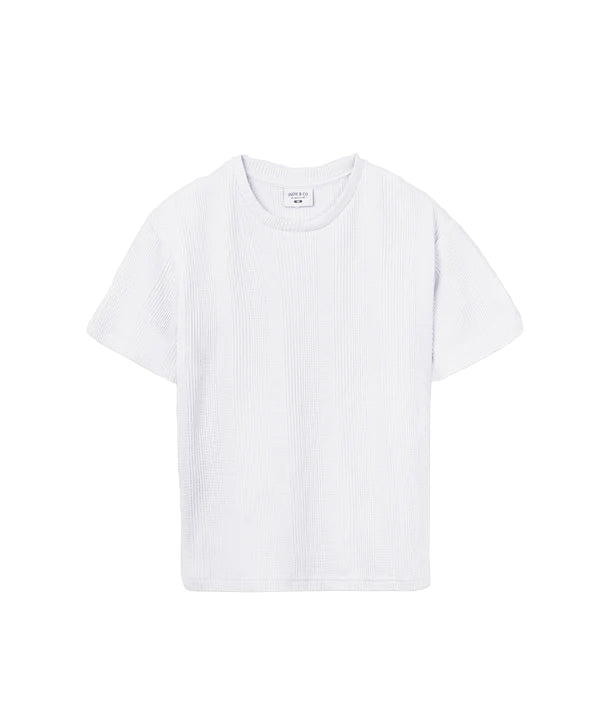 The Veneto Waffle Tee - Chalk