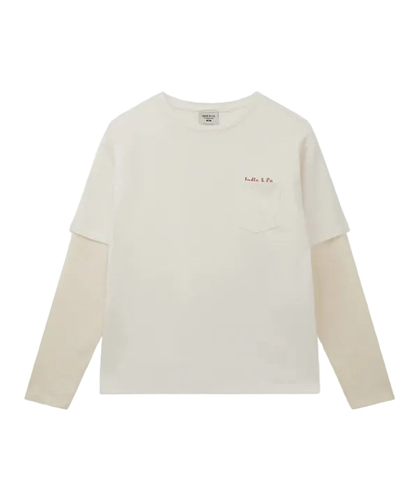 The Venice LS Tee - White/Cream