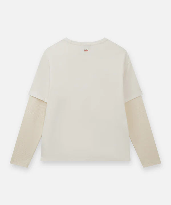 The Venice LS Tee - White/Cream