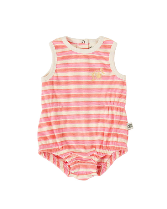 Watermelon Stripe Bubble Romper