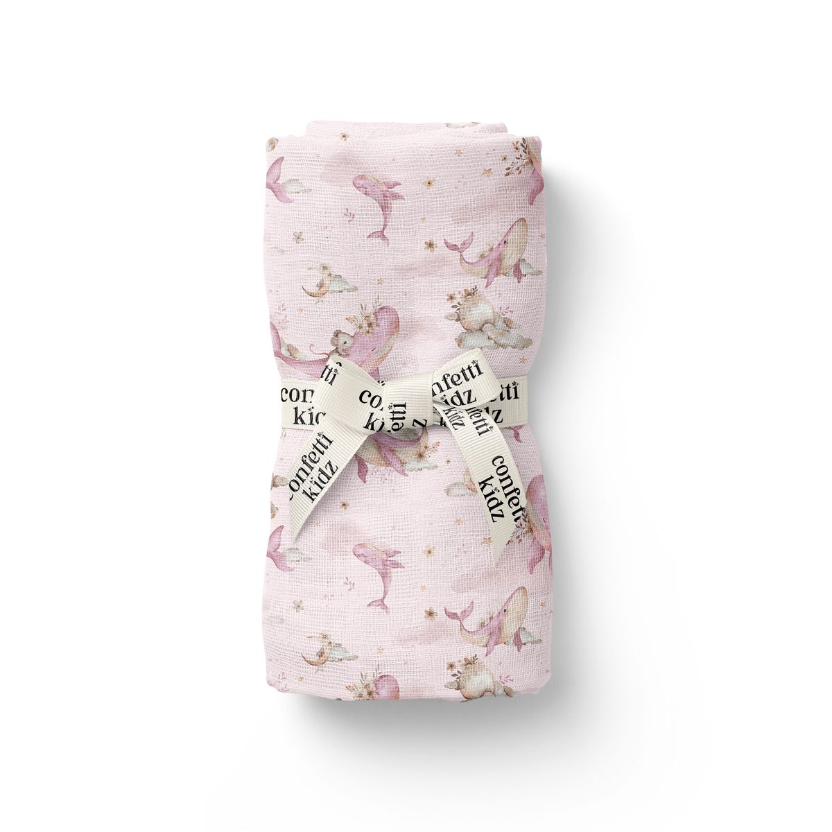 Organic Muslin Swaddle - Whimsical Whale