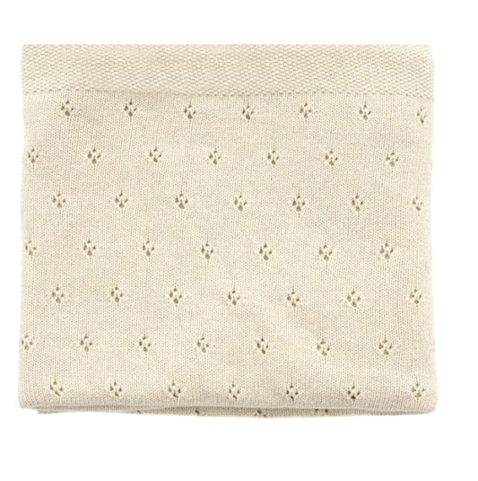 Pointelle Baby Blanket - Natural