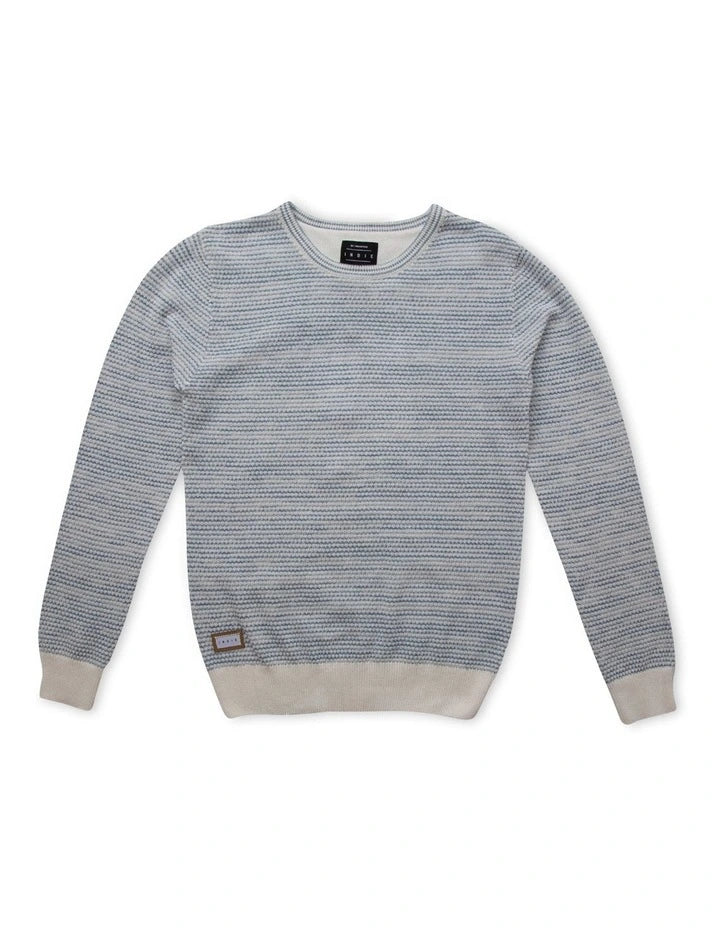 The Yardley Knit - Light Blue/Cream