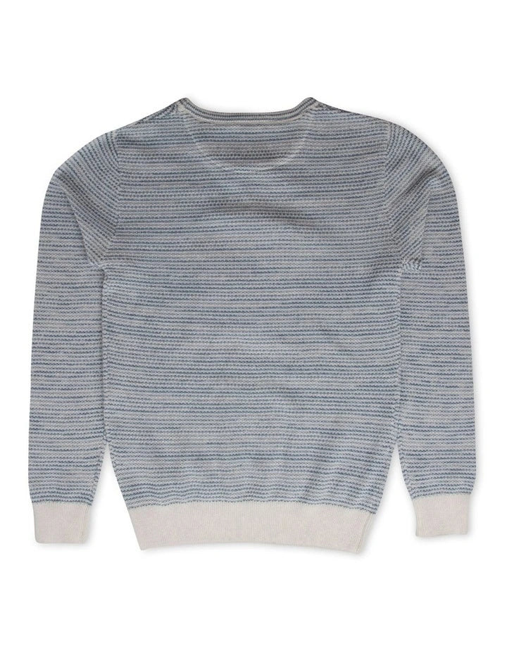 The Yardley Knit - Light Blue/Cream