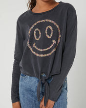 Load image into Gallery viewer, Smiley Flower Tie Tee

