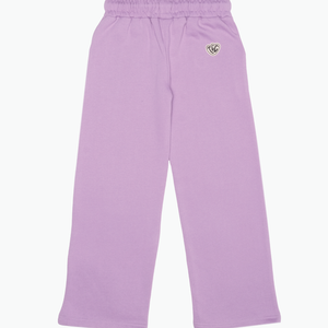 Wide Leg Lilac Fleece Joggers