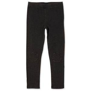 Blasted Patch Tights - Black Wash