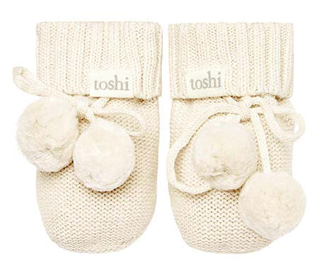 Organic Booties - Cream
