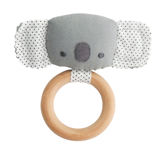 Baby Koala Teether Rattle - Grey