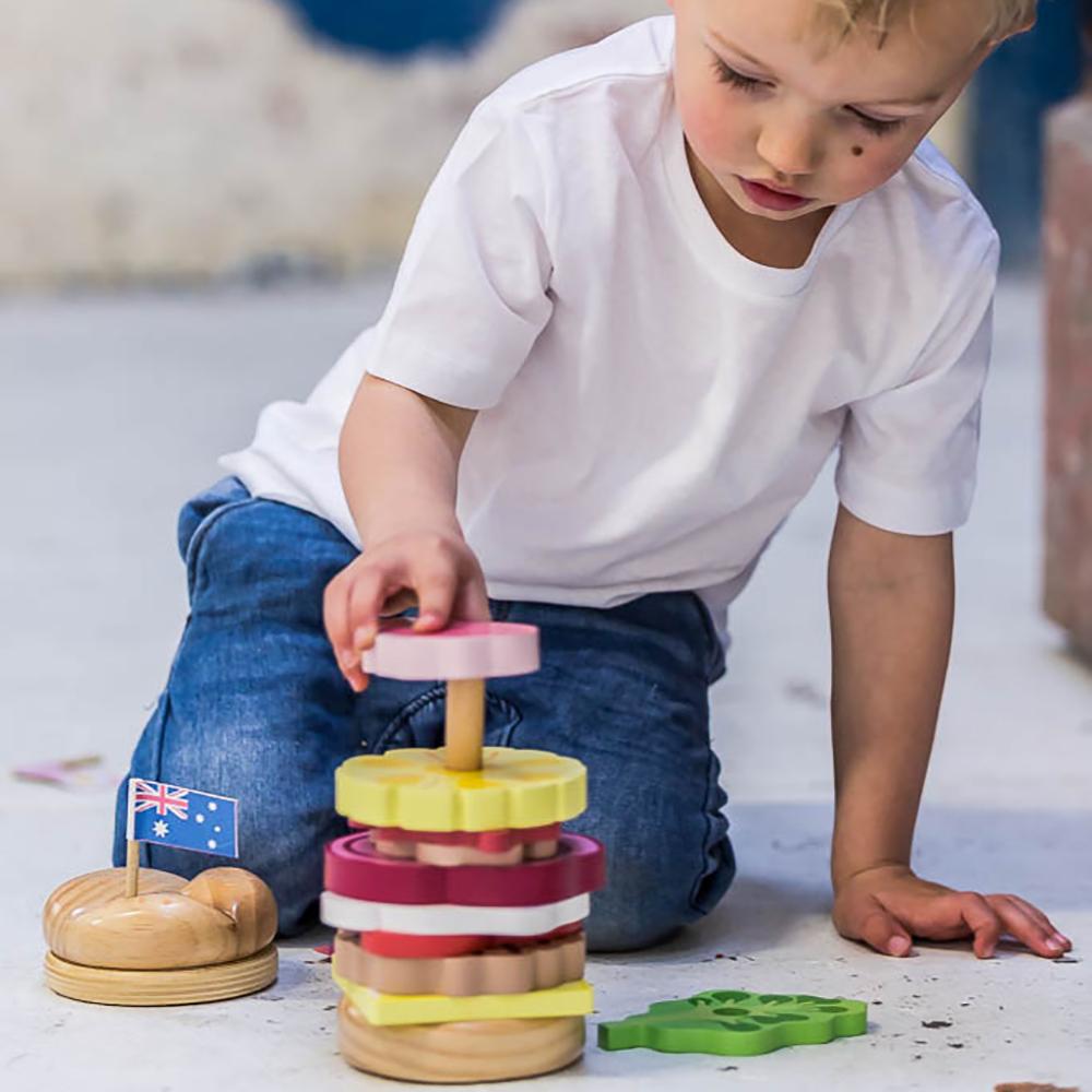 Wooden Australian Stacking Burger