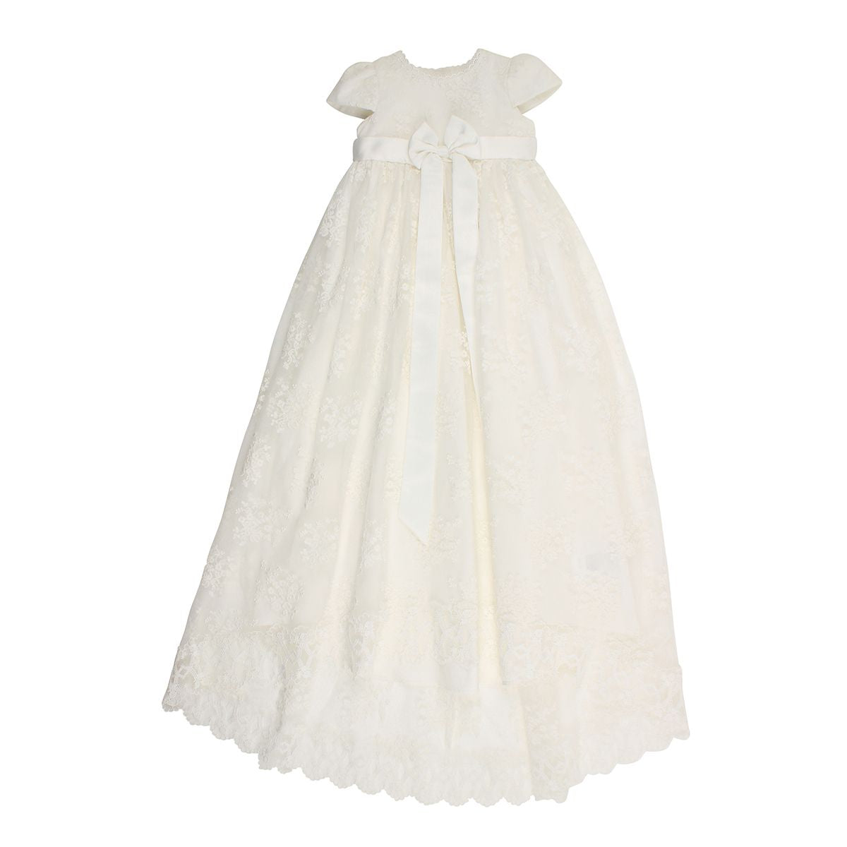 Hi Low Christening Dress - Ivory