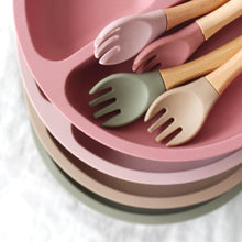 Load image into Gallery viewer, Suction Divided Plate &amp; Fork

