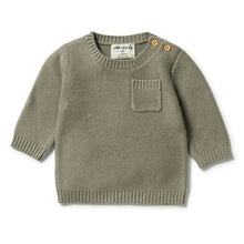 Load image into Gallery viewer, Knitted Pocket Jumper - Dark Ivy
