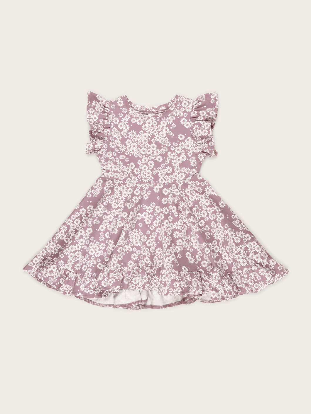 Swing Dress - Grape Daisy Print